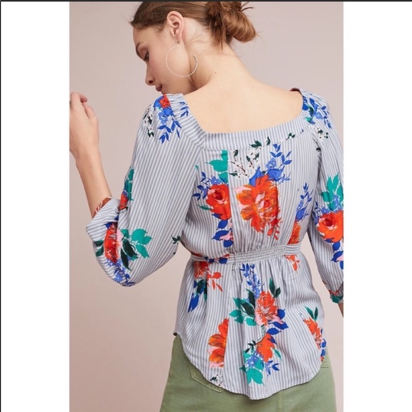 Anthropologie Maeve Lilorne Floral Top-a5 - Picture 3 of 8